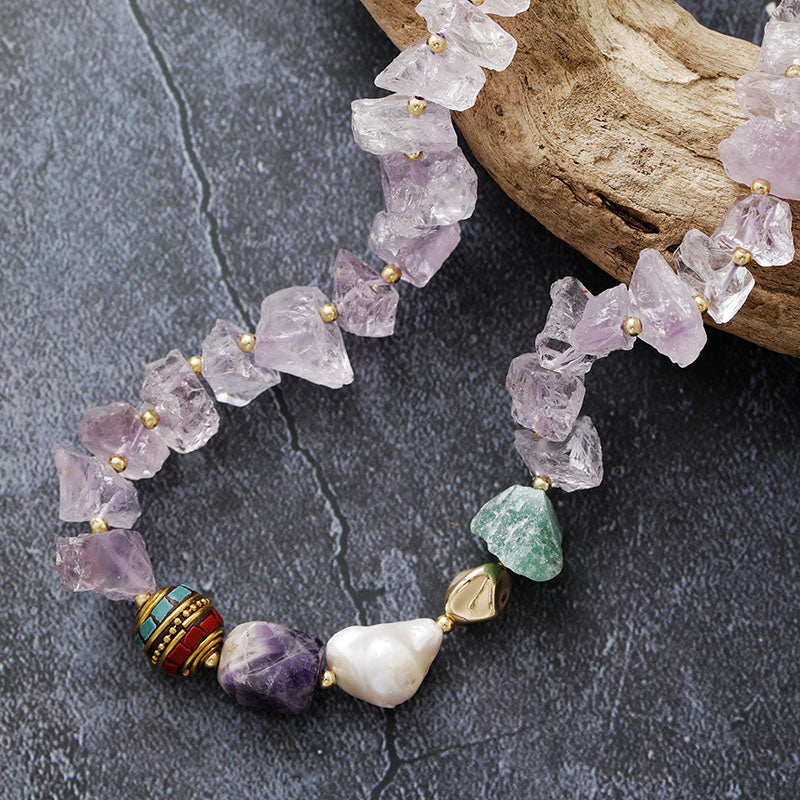 Raw Crystal Collier Necklace