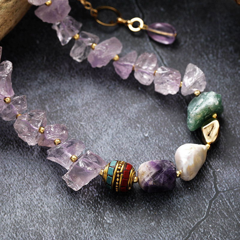 Raw Crystal Collier Necklace