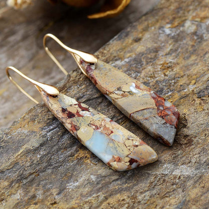 Natural Jasper Hook Earring