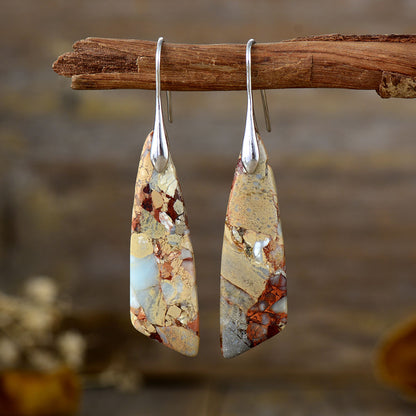 Natural Jasper Hook Earring