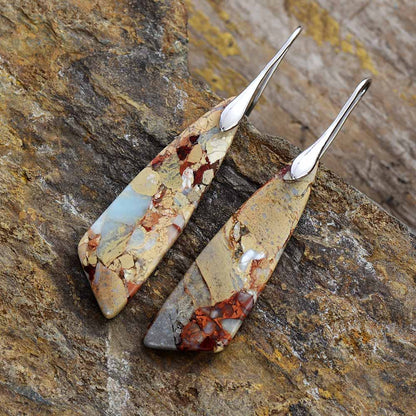 Natural Jasper Hook Earring