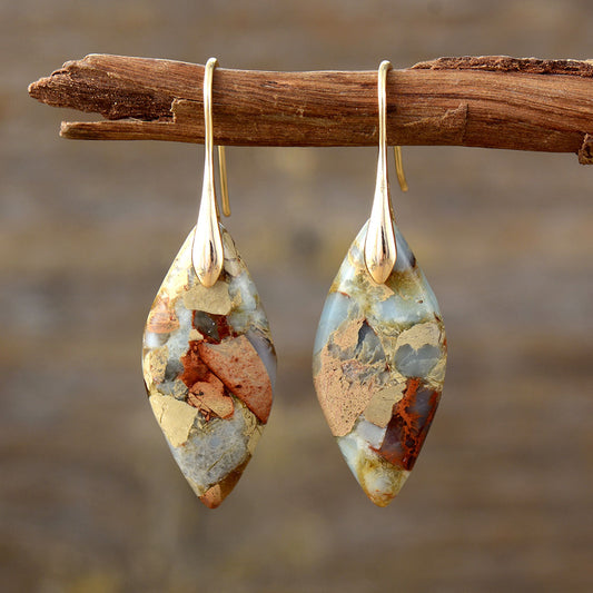 Leaves Jasper Earring