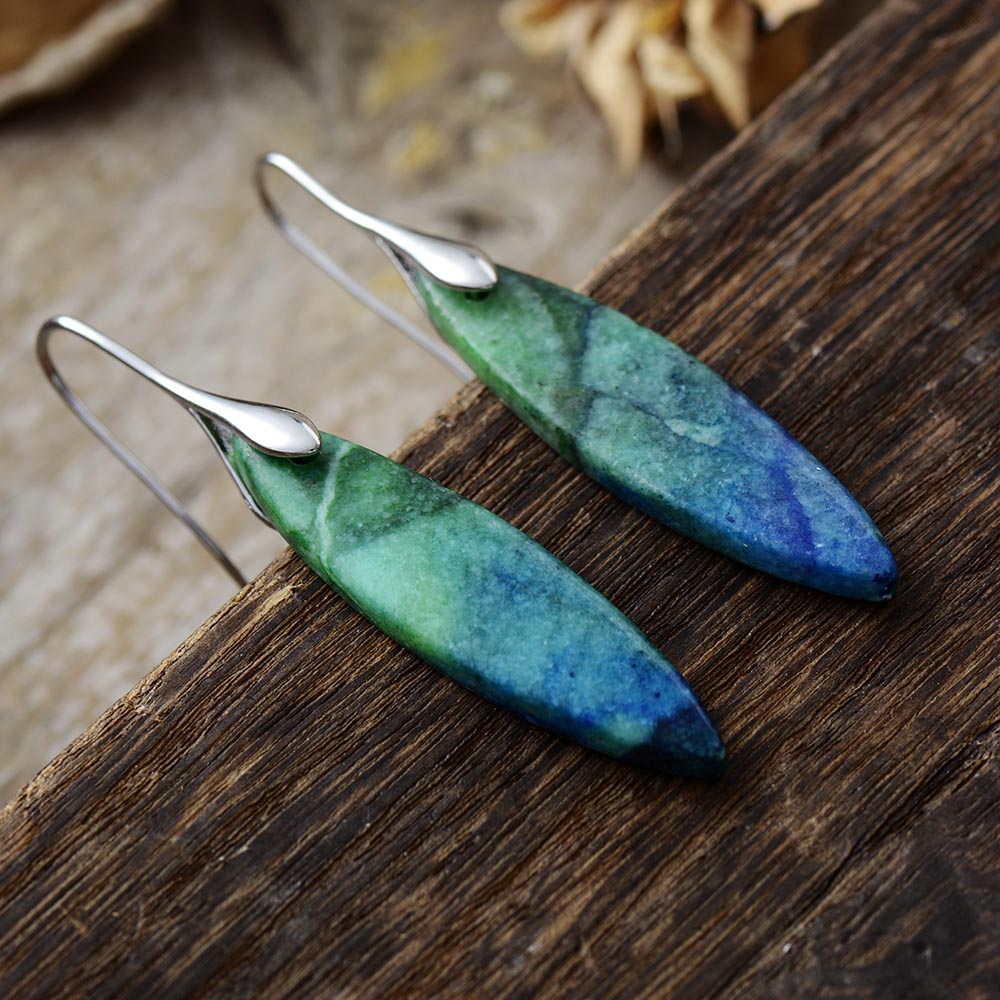 Forest Jasper Hook Earring