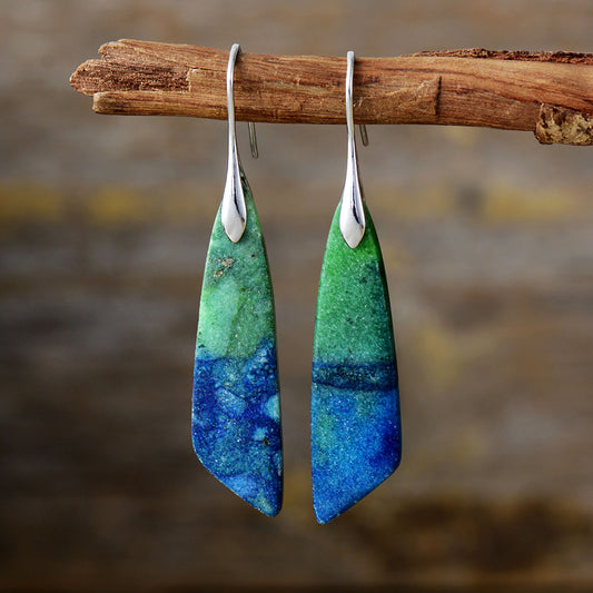 Cerulean Jasper Hook Earring