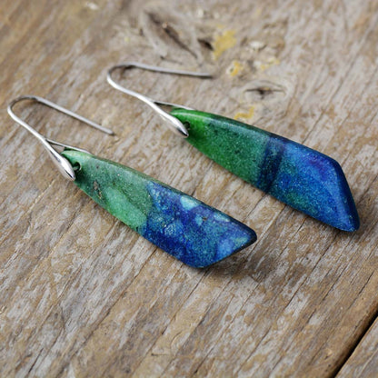 Cerulean Jasper Hook Earring