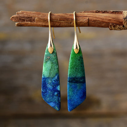 Cerulean Jasper Hook Earring