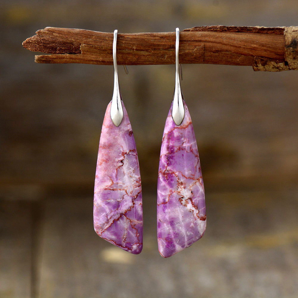 Fuchsia Jasper Earring