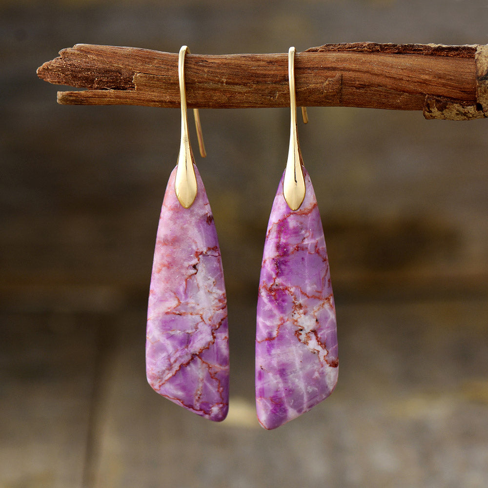 Fuchsia Jasper Earring