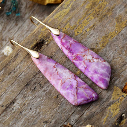 Fuchsia Jasper Earring