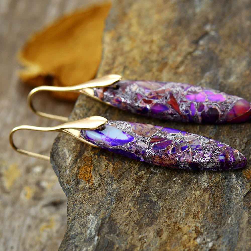 Intense Jasper Hook Earring