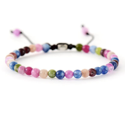 Colorful Jade Beaded Bracelet