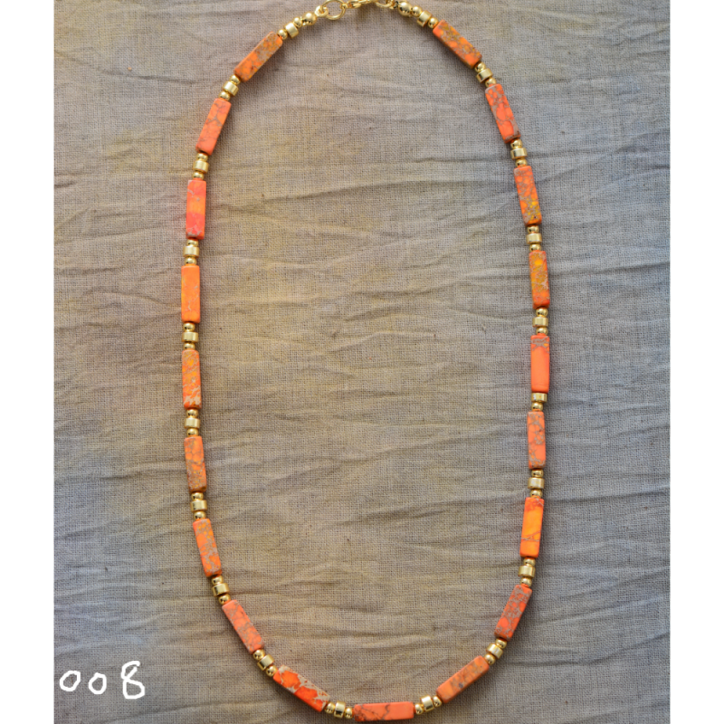 Musegem | orange adjustable necklaces