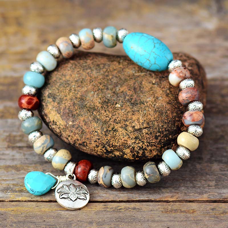 Lotus Turquoise Bracelet