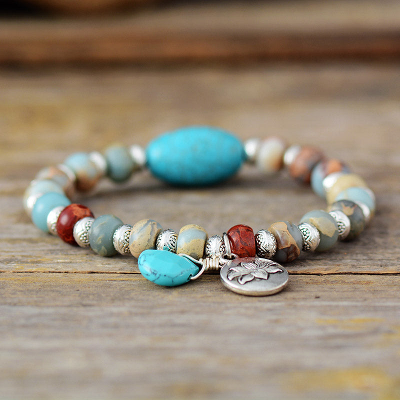 Lotus Turquoise Bracelet