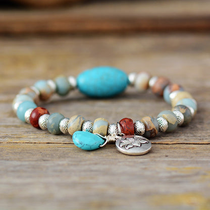 Lotus Turquoise Bracelet