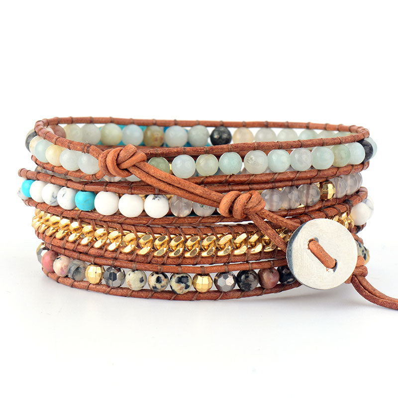 Ocean Jasper Wrap Bracelet