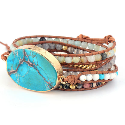 Ocean Jasper Wrap Bracelet