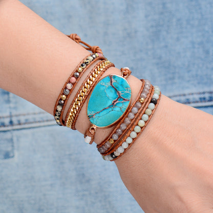 Ocean Jasper Wrap Bracelet