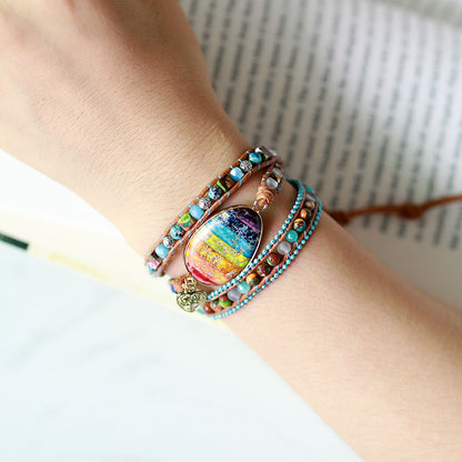 Rainbow Heart Bracelet