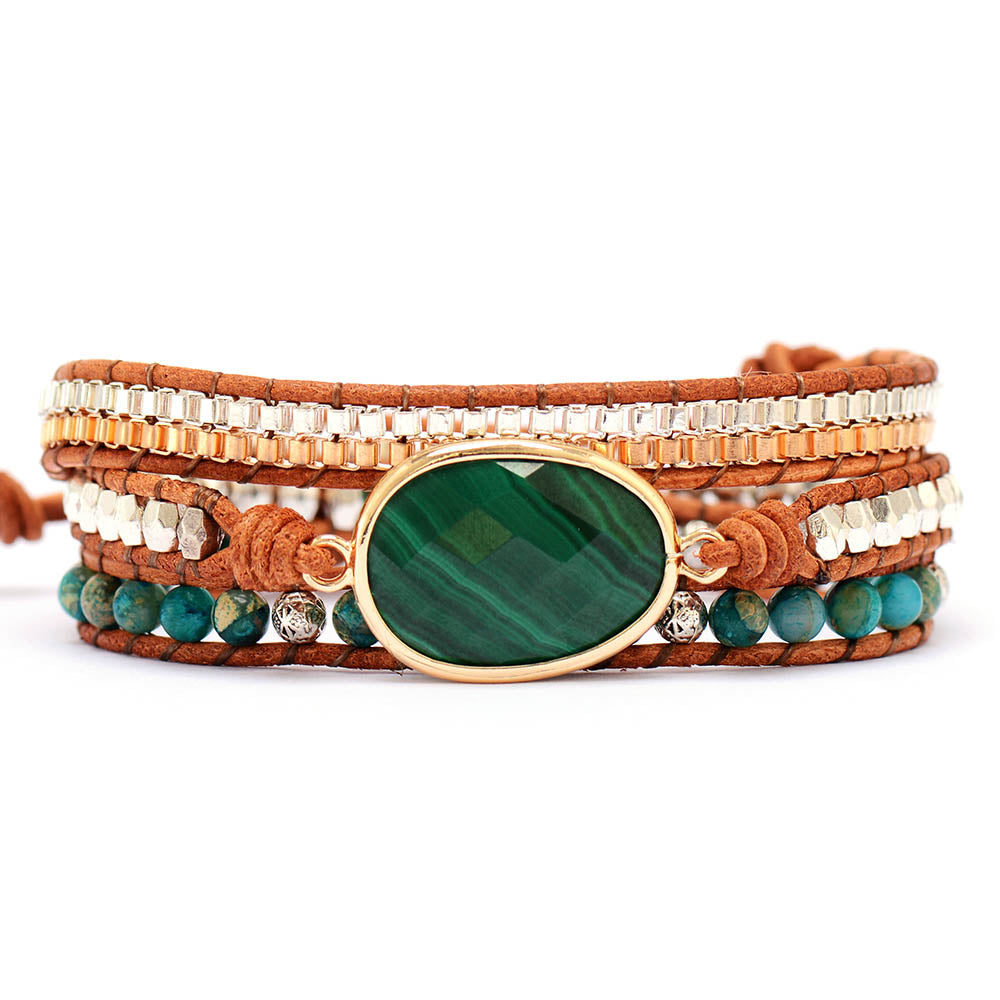 Malachite Wrap Bracelet