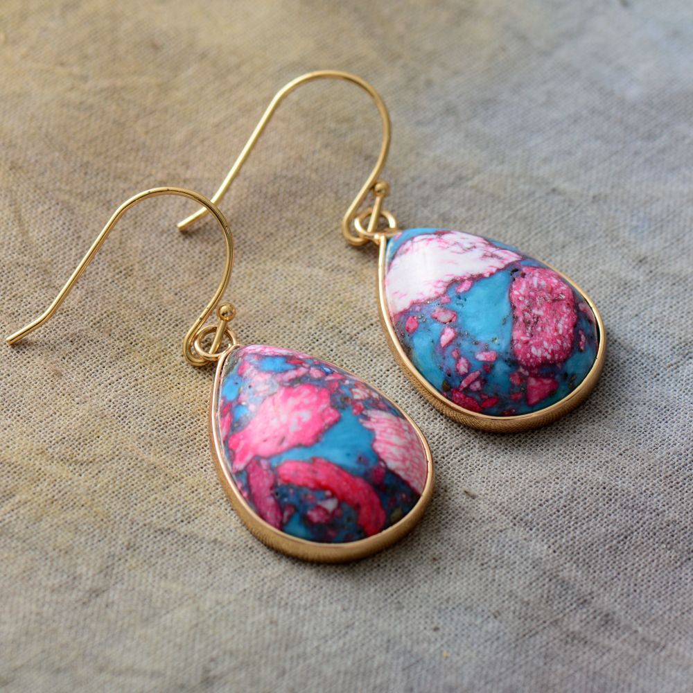 jasper drop earring