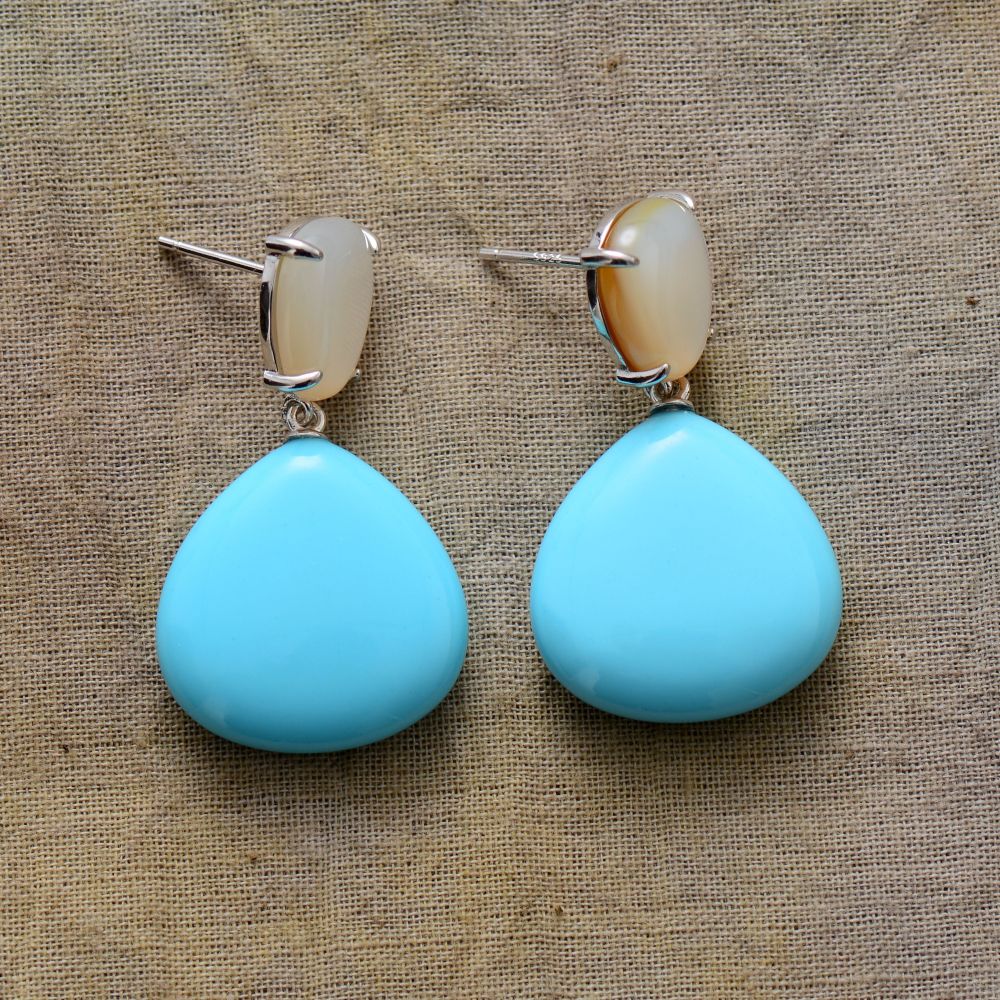 Retro Aesthetic Turquoises Earring