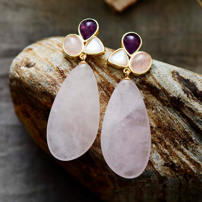 Rose Quartz Healing Earrings