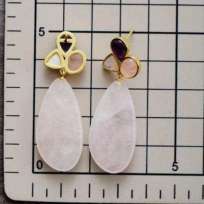 Rose Quartz Healing Earrings