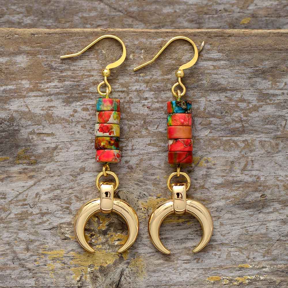 Ethnic Crescent Earring