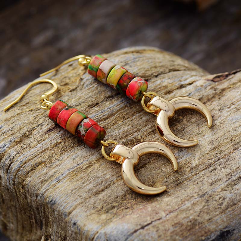 Ethnic Crescent Earring