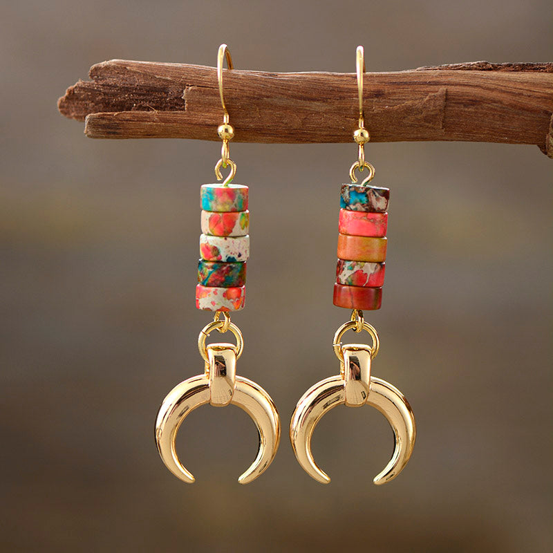 Ethnic Crescent Earring