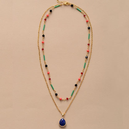 Lapis Lazuli Charm Pendant Necklace