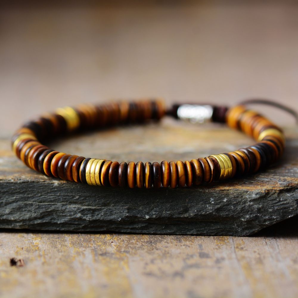 tiger eye beaded bracelet