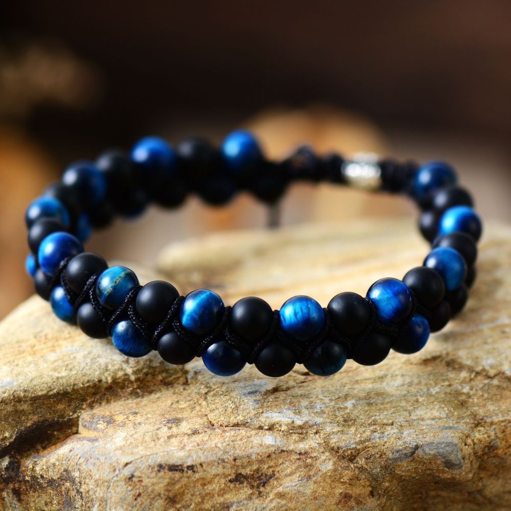 hand-woven matte bead healing bracelets