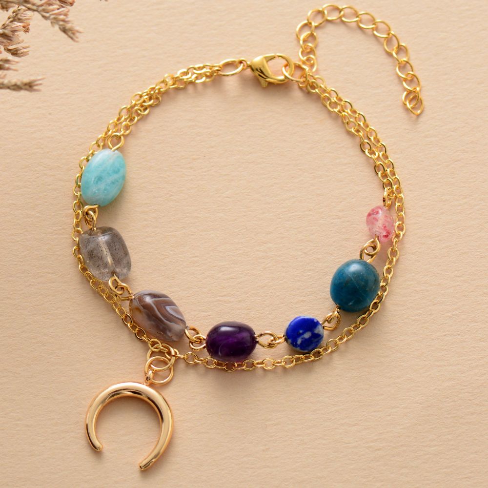 Crescent Moon Quartz Bracelet