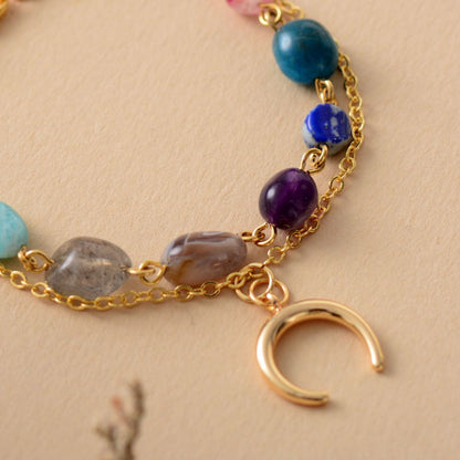 Crescent Moon Quartz Bracelet