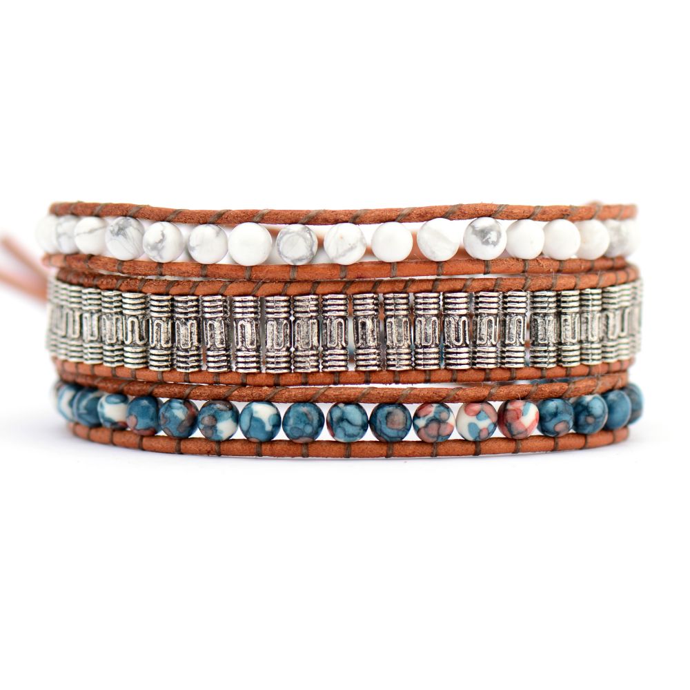 Exquisite Layered Leather Bracelet