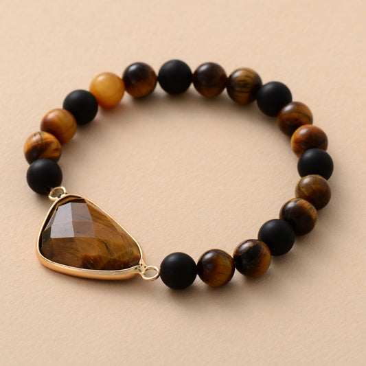 tiger eye beaded bracelet