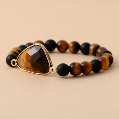 Matte black agate cuff