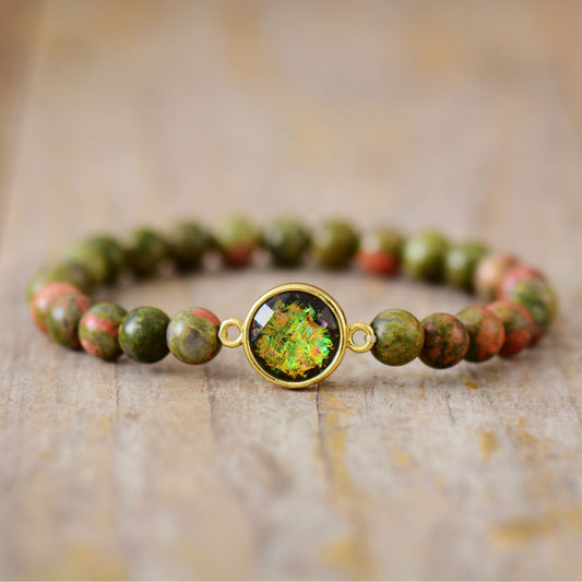 Natural Jasper Energy Elastic Bracelet