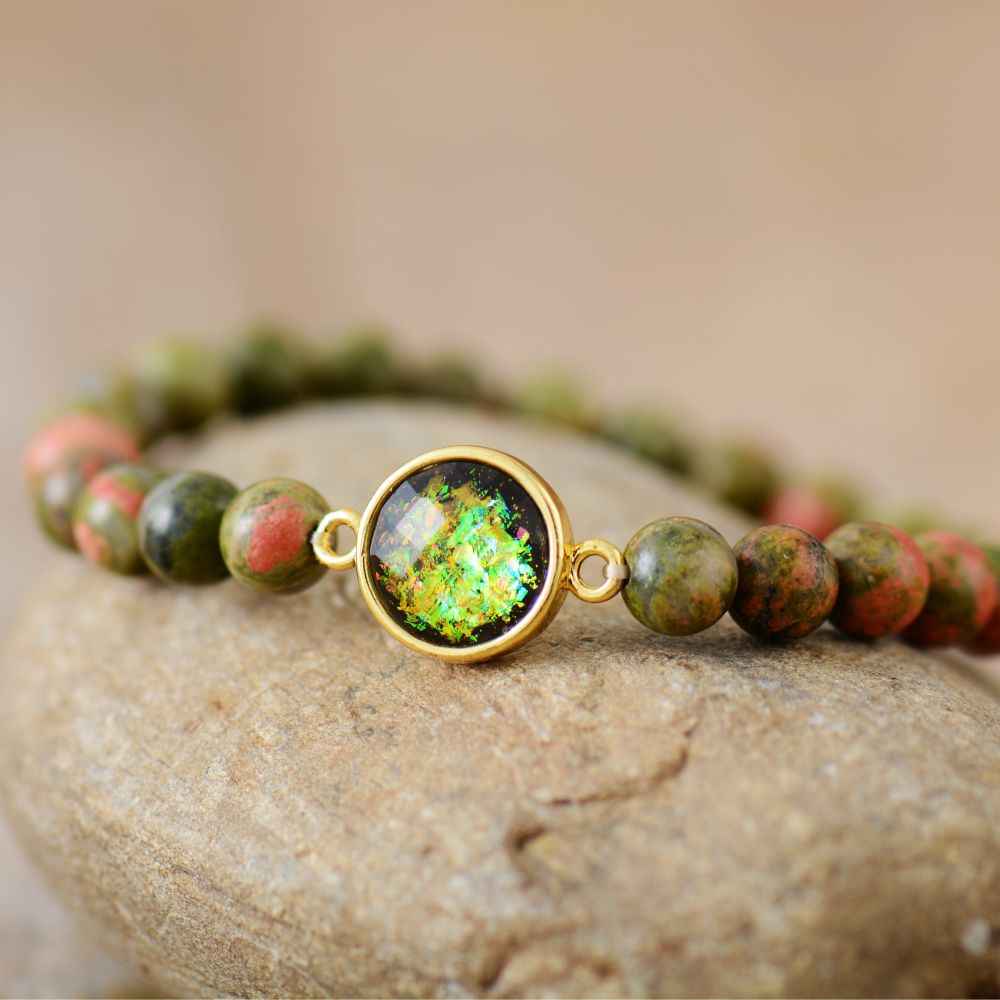 Natural Jasper Energy Elastic Bracelet