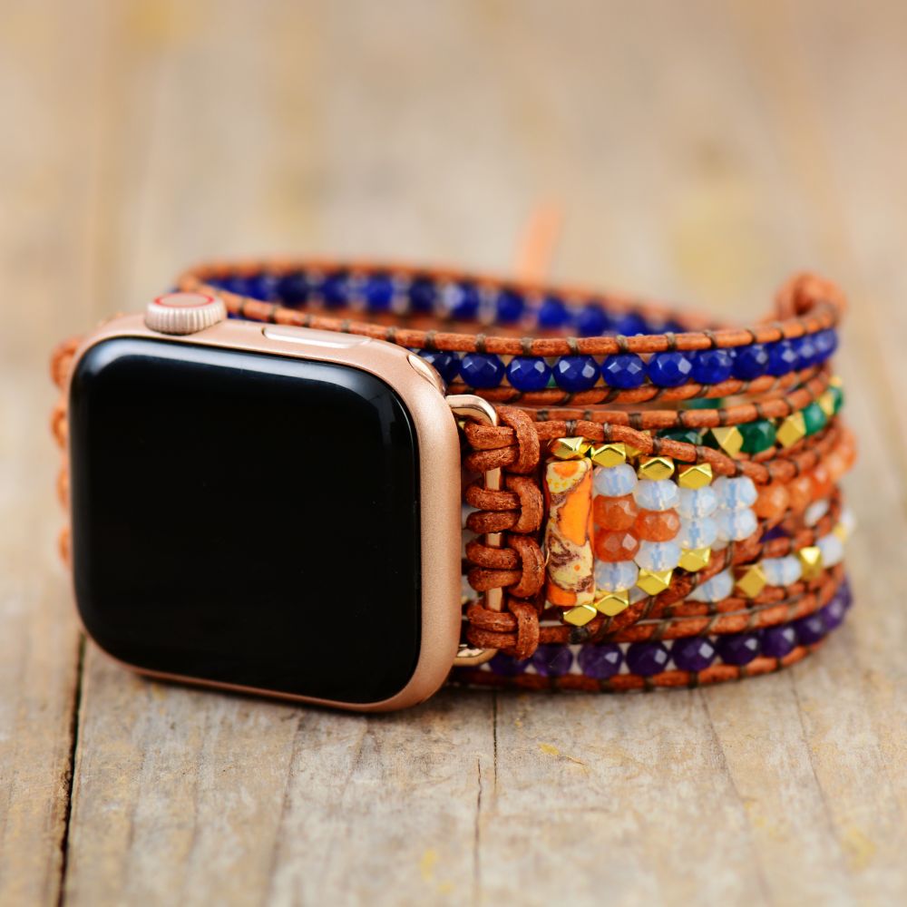 Handmade Jasper Stone With Apple Watch