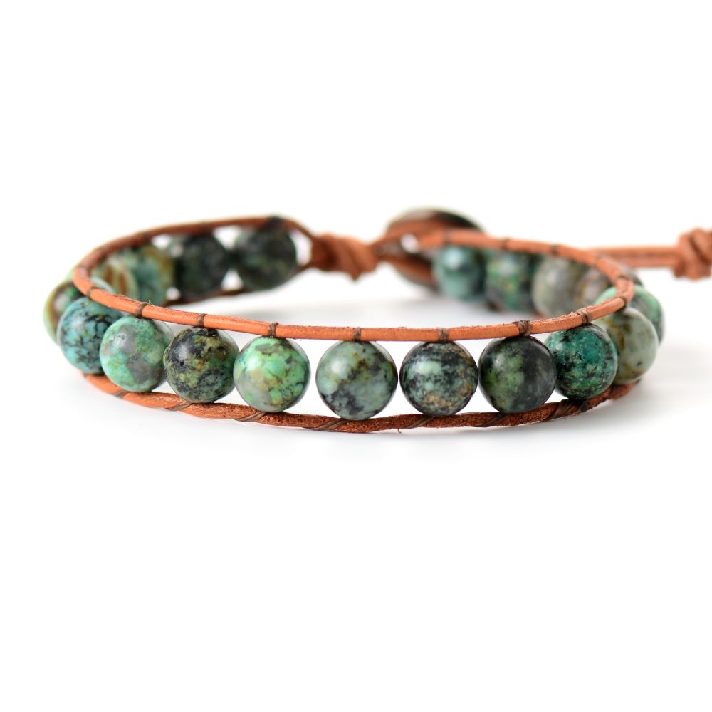 African Turquoise Wrap Bracelet | Musegem