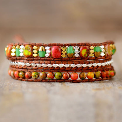 leather bracelets with silver beads | Musegem