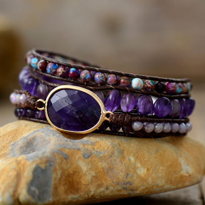 Reiki Amethyst Wrap Bracelet