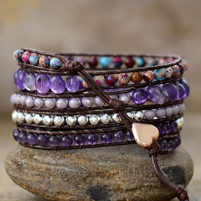 Reiki Amethyst Wrap Bracelet