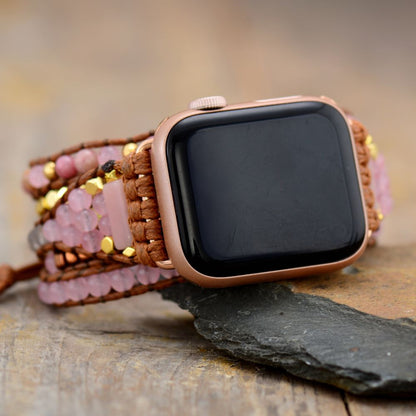 Pink Gemstone Apple Watchband