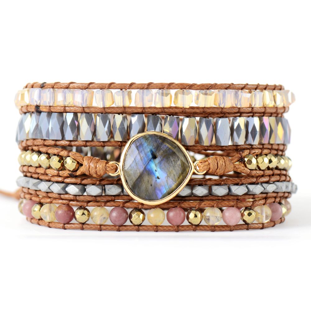 Lovely Labradorite Wrap Bracelet