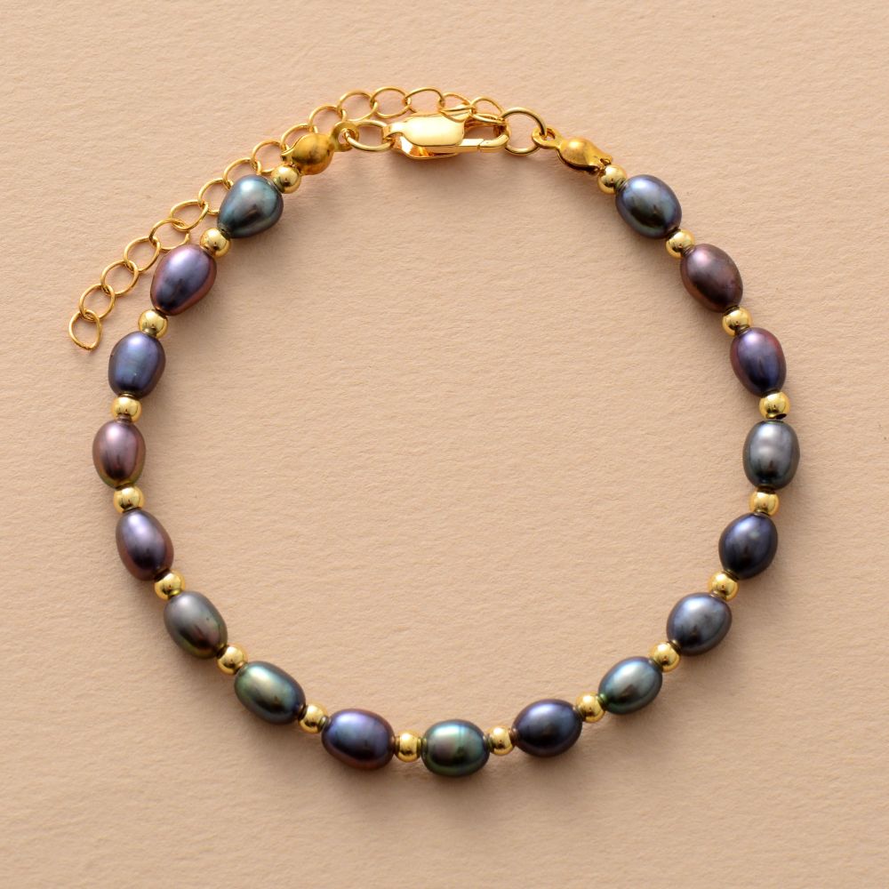 high end black pearl bracelet luxury