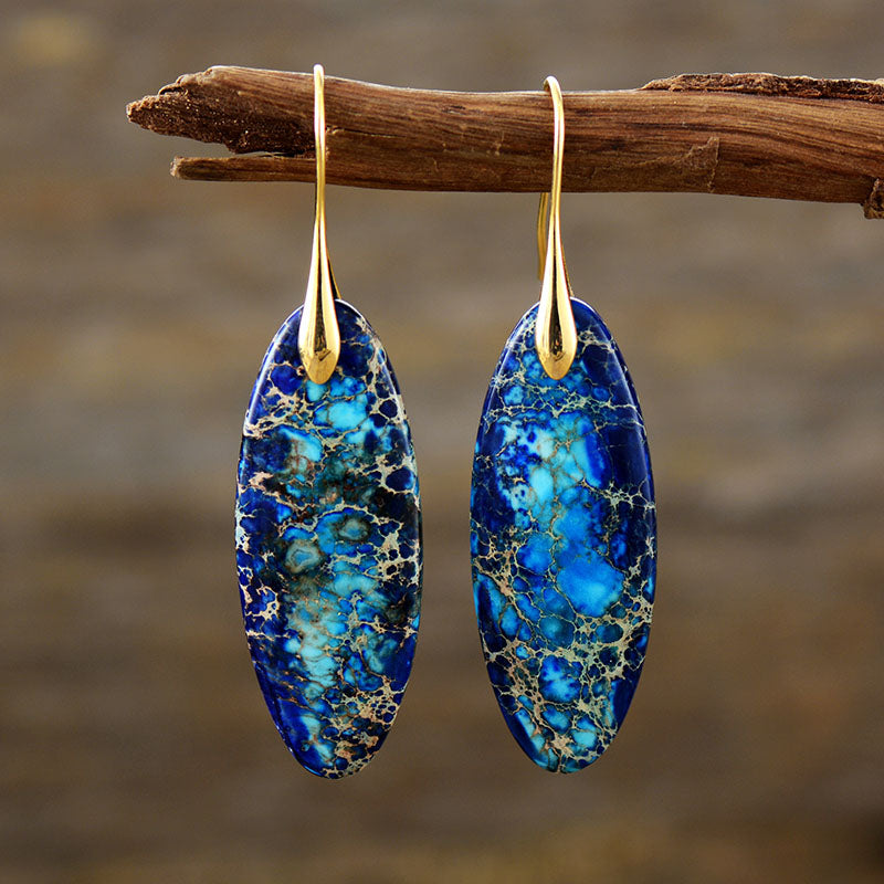 blue stone earring